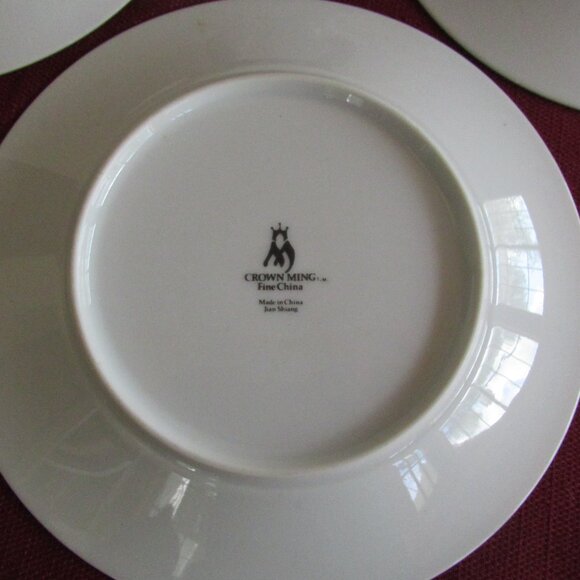 Crown Ming Royal Palm 4 salad dessert plates Jian Shiang 7-1/2" - Picture 7 of 8